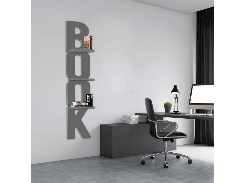 Mensole Dark Grey Book di Pintdecor