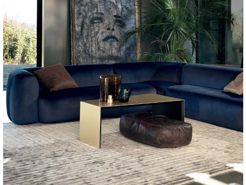 Tavolino in lamina di ottone Atollo di Daytona Home