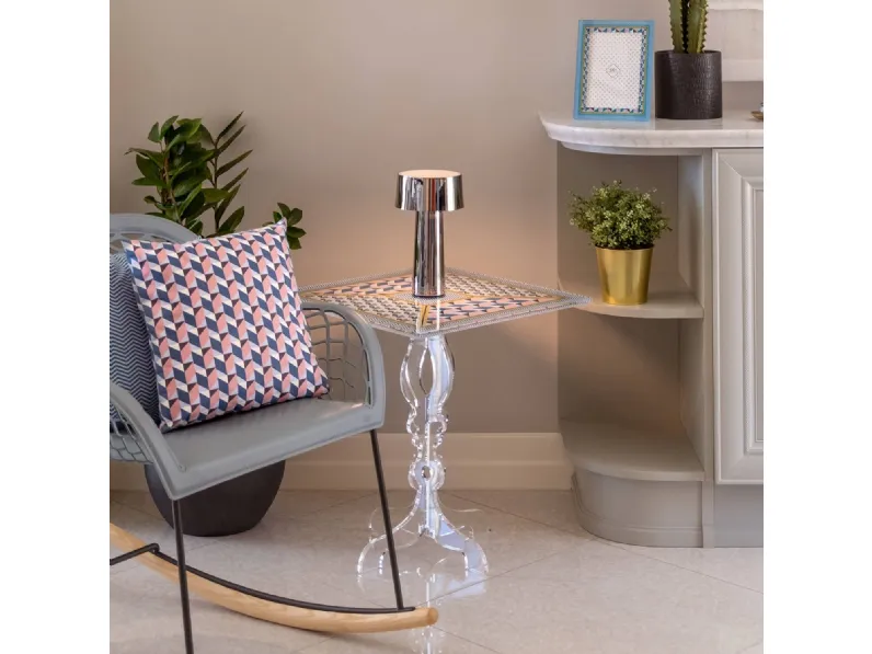 Tavolino in cristallo acrilico Decor quadrato di Vesta