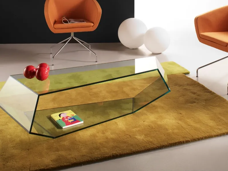 Tavolino in vetro Dekon 2 di Tonelli