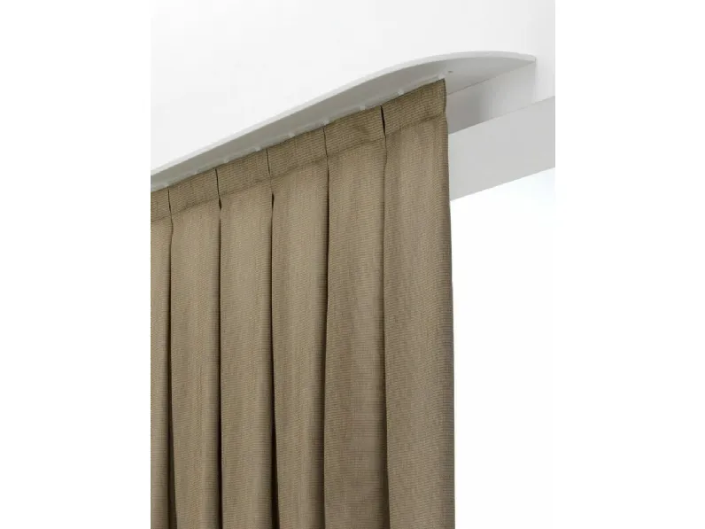 Tenda sistema binari Dinamica in tessuto pesante color tortora di Tao