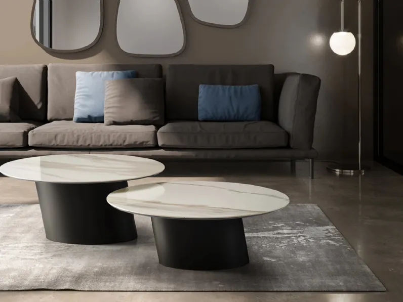 Tavolino Dorado Low con top in ceramica di Eforma