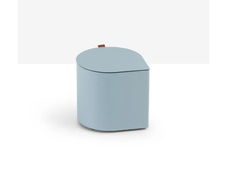 Tavolino Drop in lamiera di metallo con top in vari materiali di Midj