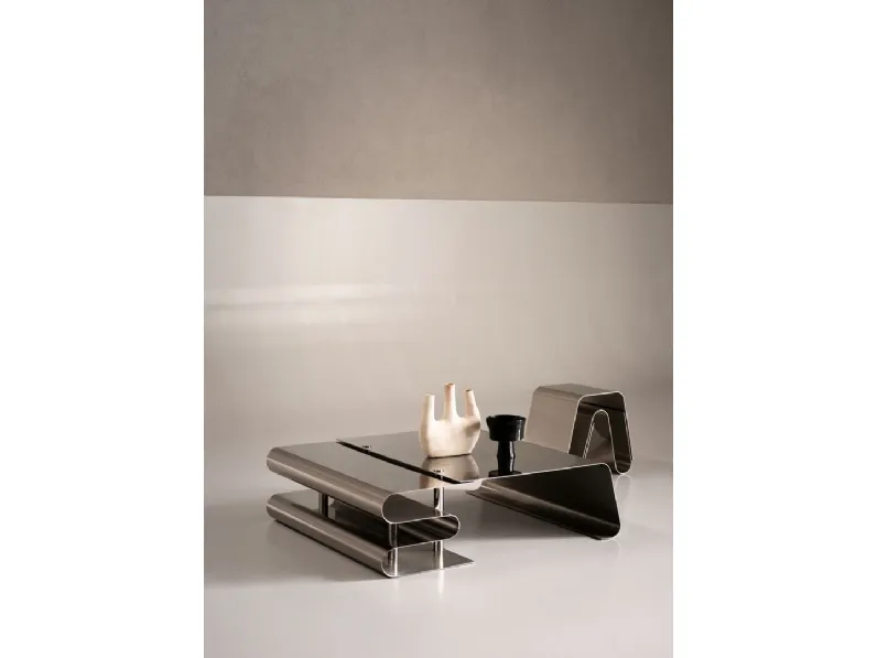 Tavolino Dune in acciaio di Baxter