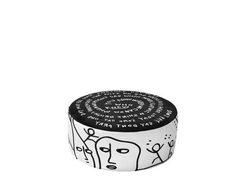 Pouf Eclipse Etching di Qeeboo