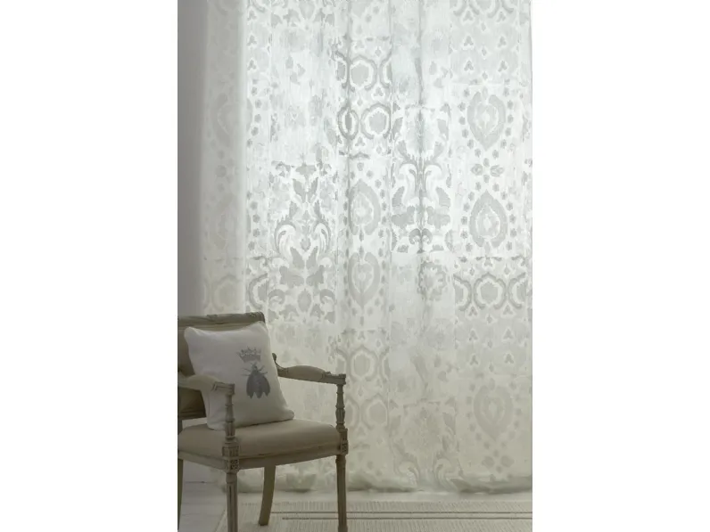 Tenda Edgar in lino con grande disegno patchwork di Mastro Raphael