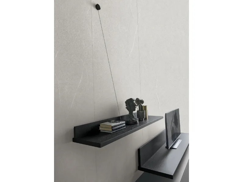 Mensole Elle & Filo in materico rovere carbone di Tomasella