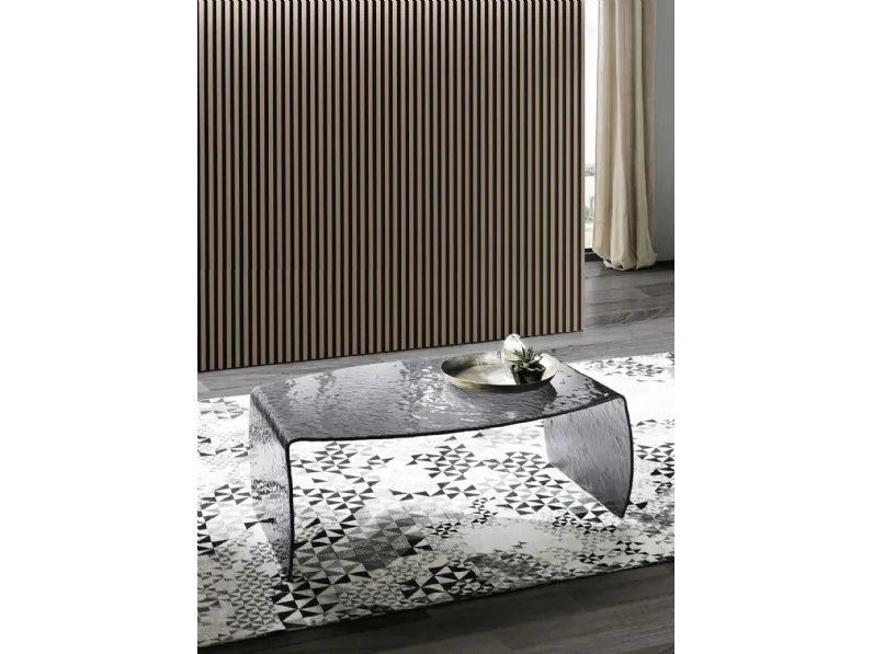 Tavolino Elmo in vetro martellato di Capodarte