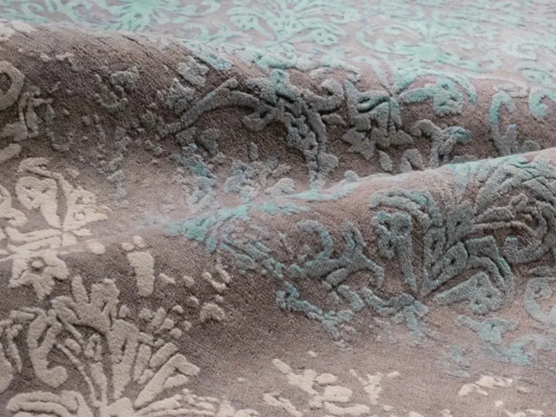 Tappeto Damask Elegance Ghiaccio di Carpet Edition