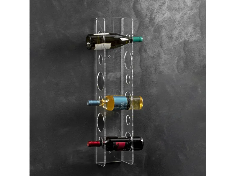 Contenitore portabottiglie da parete in plexiglass Eno di Vesta