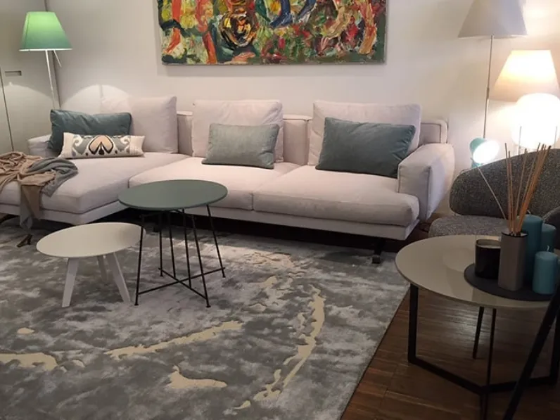 Tappeto artistico astratto realizzato in doppio colore Erasmo 03 di Sartori Rugs