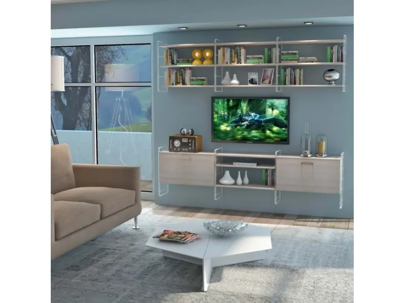 Tavolino Esagono in lamiera laccata di Maconi