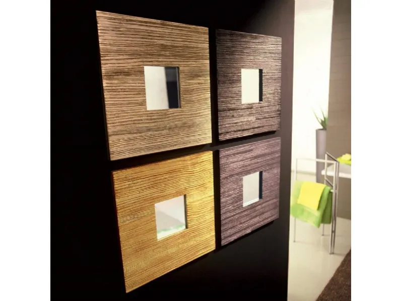 Specchio con cornice in legno Ethnic di Milamondo