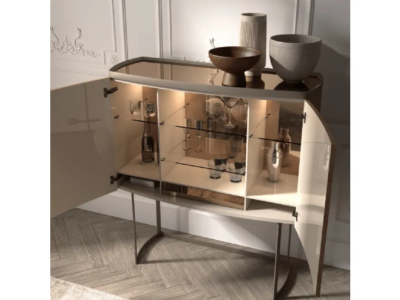 Mobile Bar Euphoria in legno laccato di Ghezzani