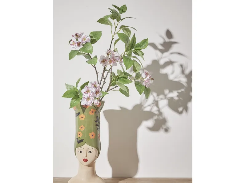 Vaso di design Faccia in ceramica colorata di EDG