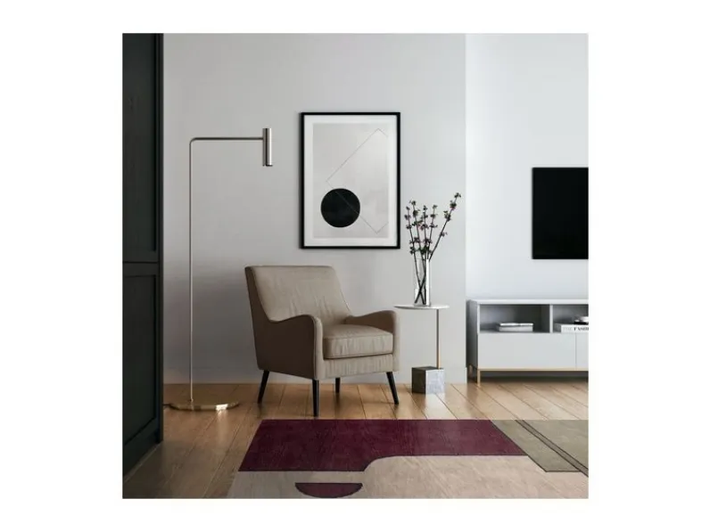 Tappeto con volto geometricamente stilizzato Face One di Sirecom