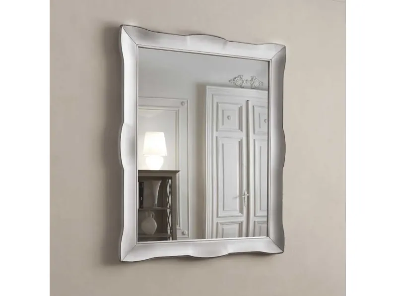 Specchiera 6193 con cornice in laccato Ghiaccio di Flai