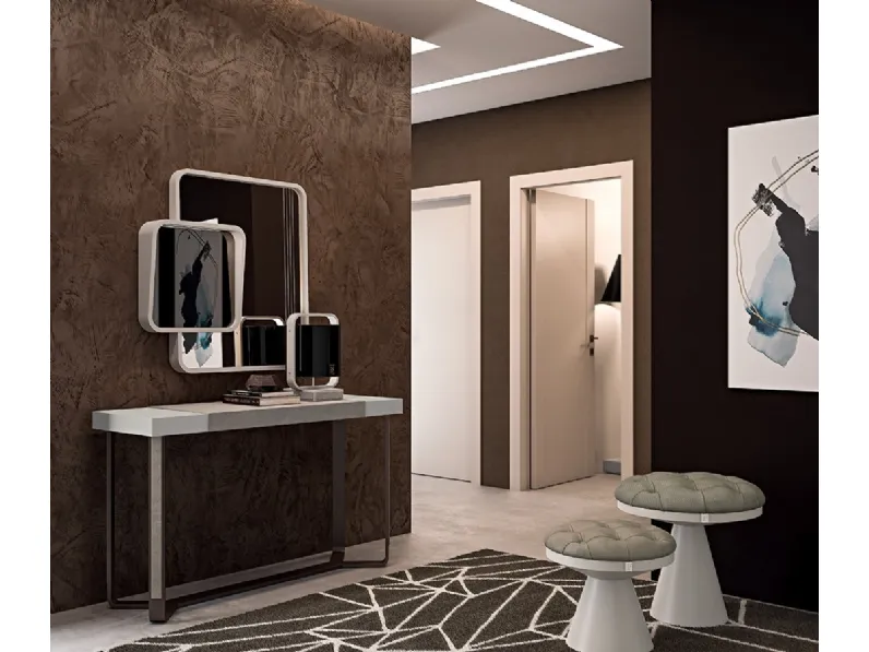 Specchiera quadrata con cornice in laccato opaco For You YSP02 di Ferretti e Ferretti