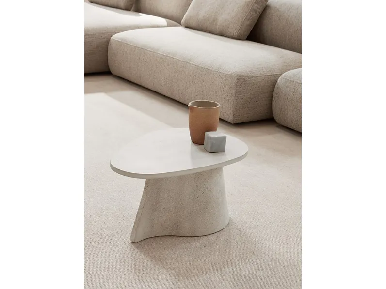 Tavolino in cemento alleggerito Fossil di MDF Italia