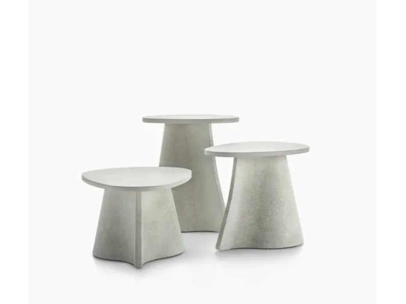 Tavolino in cemento alleggerito Fossil di MDF Italia