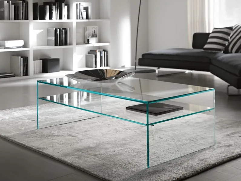 Tavolino a ponte in vetro Fratina 2 di Tonelli