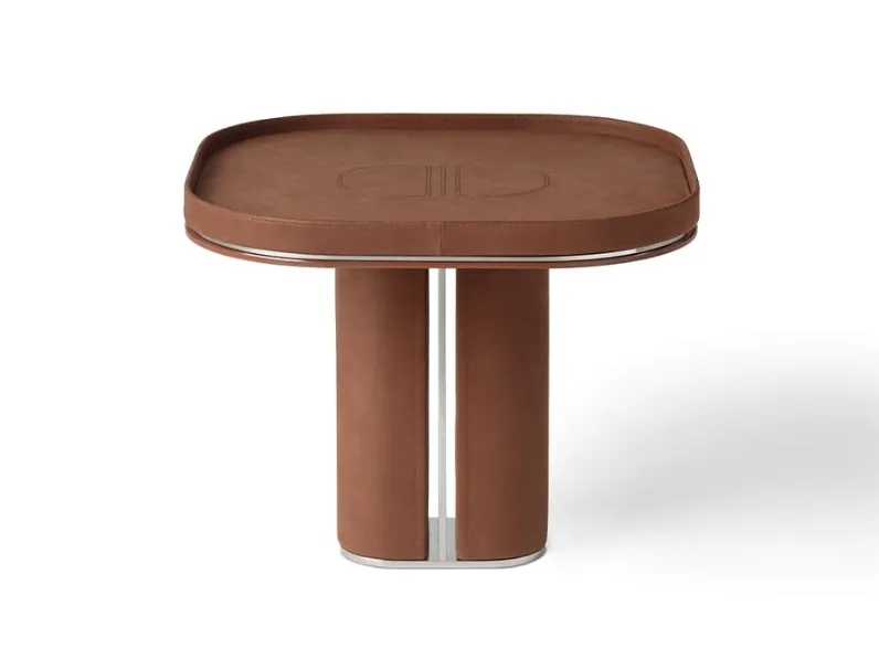 Tavolino rivestito in pelle Fritz di Daytona Home