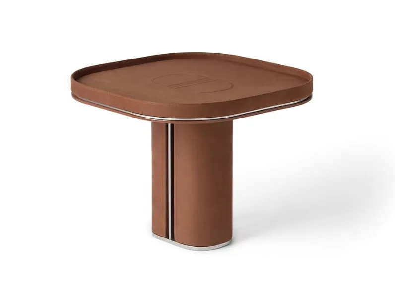 Tavolino rivestito in pelle Fritz di Daytona Home