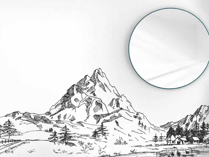 Specchio FullMoon di grandi dimensioni di Minotti Italia