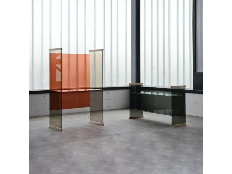 Scrittoio Diapositive in cristallo di Glas Italia