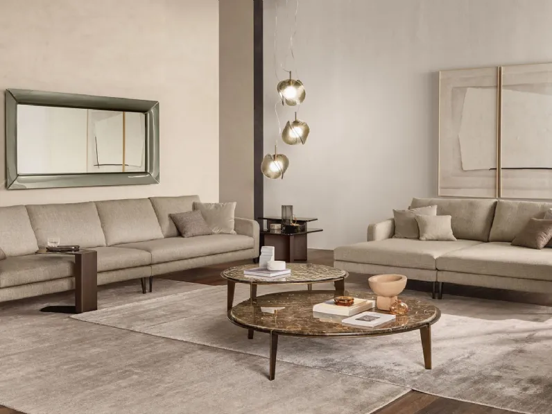 Tavolino Halo in marmo o vetro di Fiam