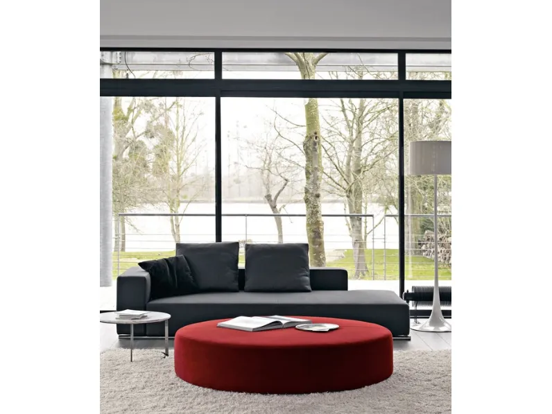 Pouf Harry Large tondo in tessuto di B&B Italia