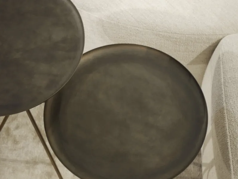 Tavolino in ottone Him & Her di Vibieffe