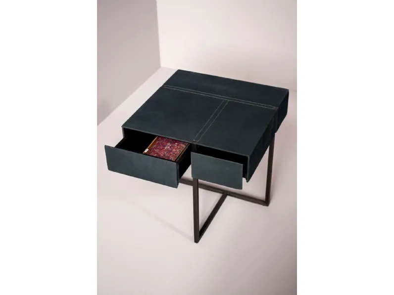 Tavolino Icaro Night rivestito in pelle di Baxter