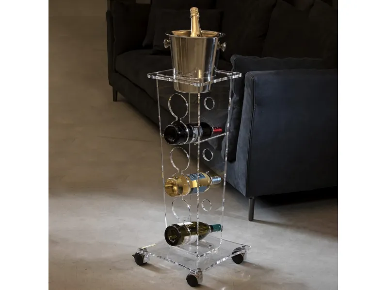 Contenitore portabottiglie in plexiglass Ice Tower di Vesta