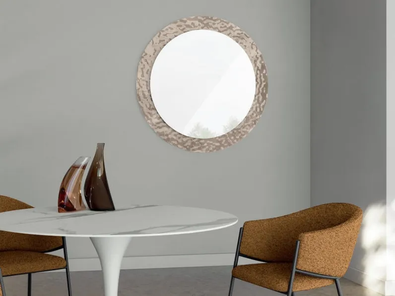 Specchio Iride con cornice in vetro cotto di Stones