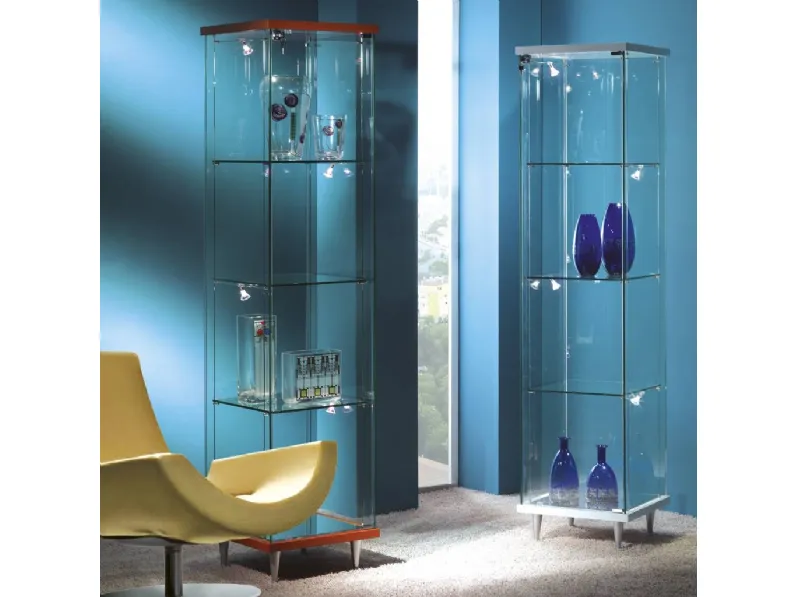 Vetrina contenitore di forma quadrata in cristallo temperato Jessy de La Vetreria
