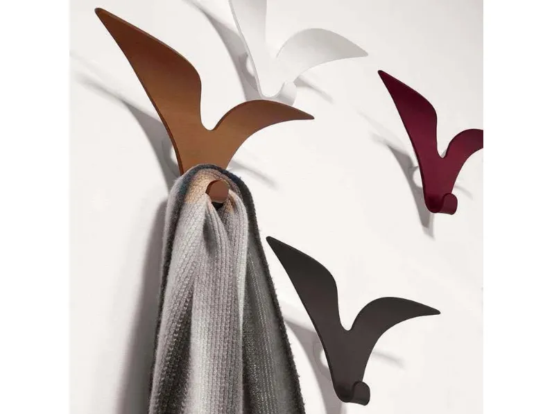 Appendiabiti da parete in acciaio verniciato Jonathan di Pezzani