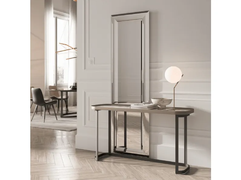 Specchio Kilian con cornice in vetro di Ghezzani