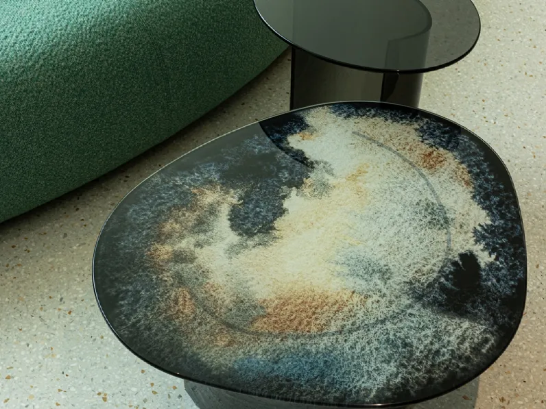 Tavolino in vetro Lakelet di Moroso