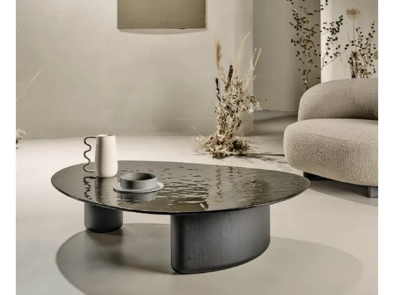 Tavolino Lake in vetro cotto di Nature Design