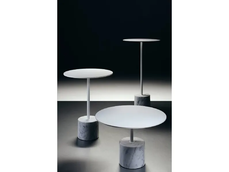 Tavolini Jey in HPL con base in marmo di LaPalma