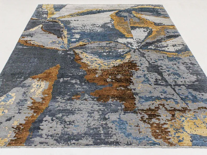 Tappeto astratto in lana e bamboo Limited Edition 2837 di Carpet Edition
