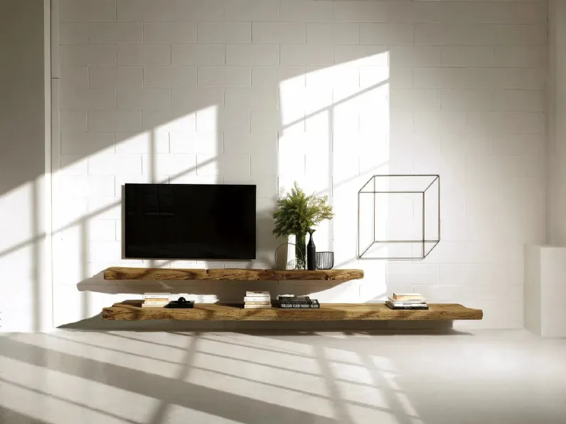 Mensole in legno secolare Line di Nature Design