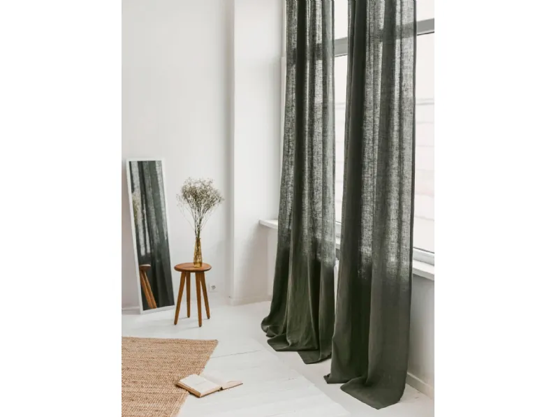 Tenda Linopiù in lino tinta unita di Acro Texture