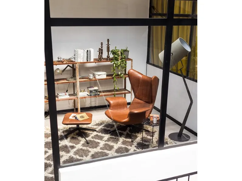 Pouf in pelle Longwave di Diesel Living with Moroso