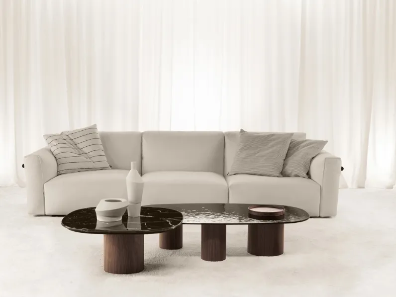 Tavolino Luna in marmo o vetro di Vibieffe