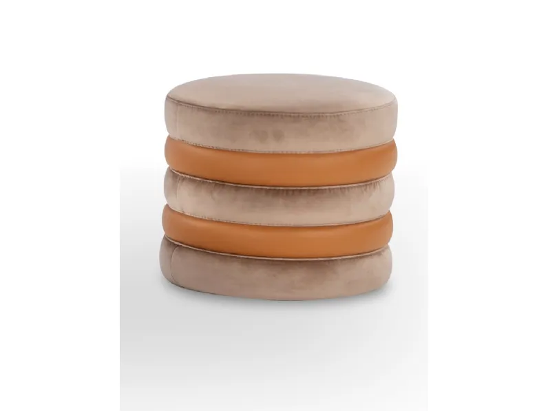 Pouf di design in tessuto Macarons di Calia