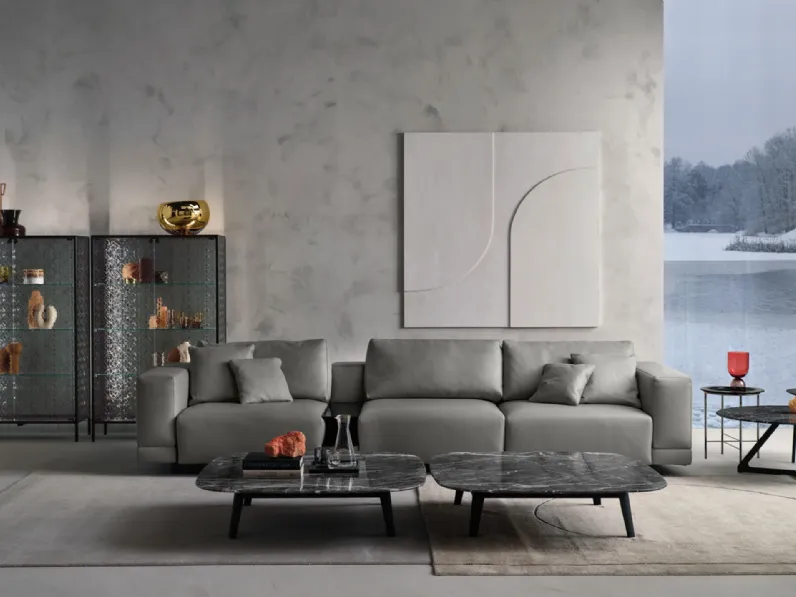 Tavolino Magma con top in marmo di Fiam