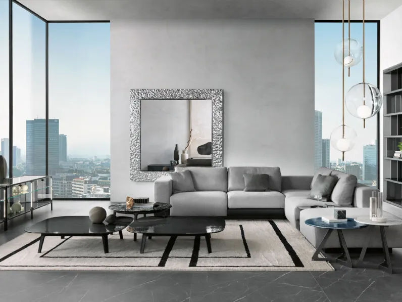 Tavolino Magma con top in marmo di Fiam