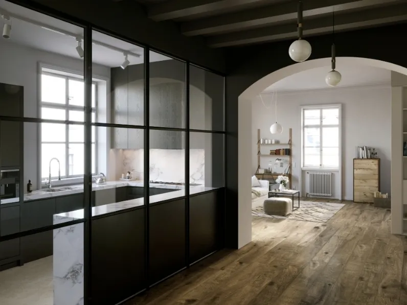 Top Cucina Marble Look Calacatta Extra Bookmatch di Marazzi